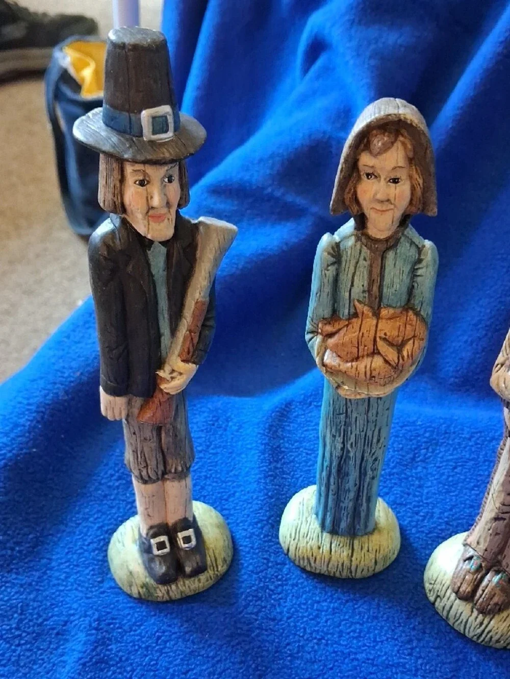 Blue  Ceramic Figurine Set - Home Party Supplies
